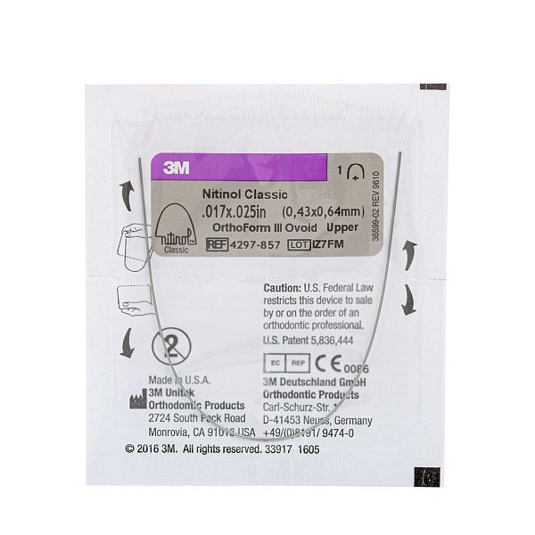 Дуга нитиноловая Unitek Classic .016x.016 НЧ  ФIII 3М